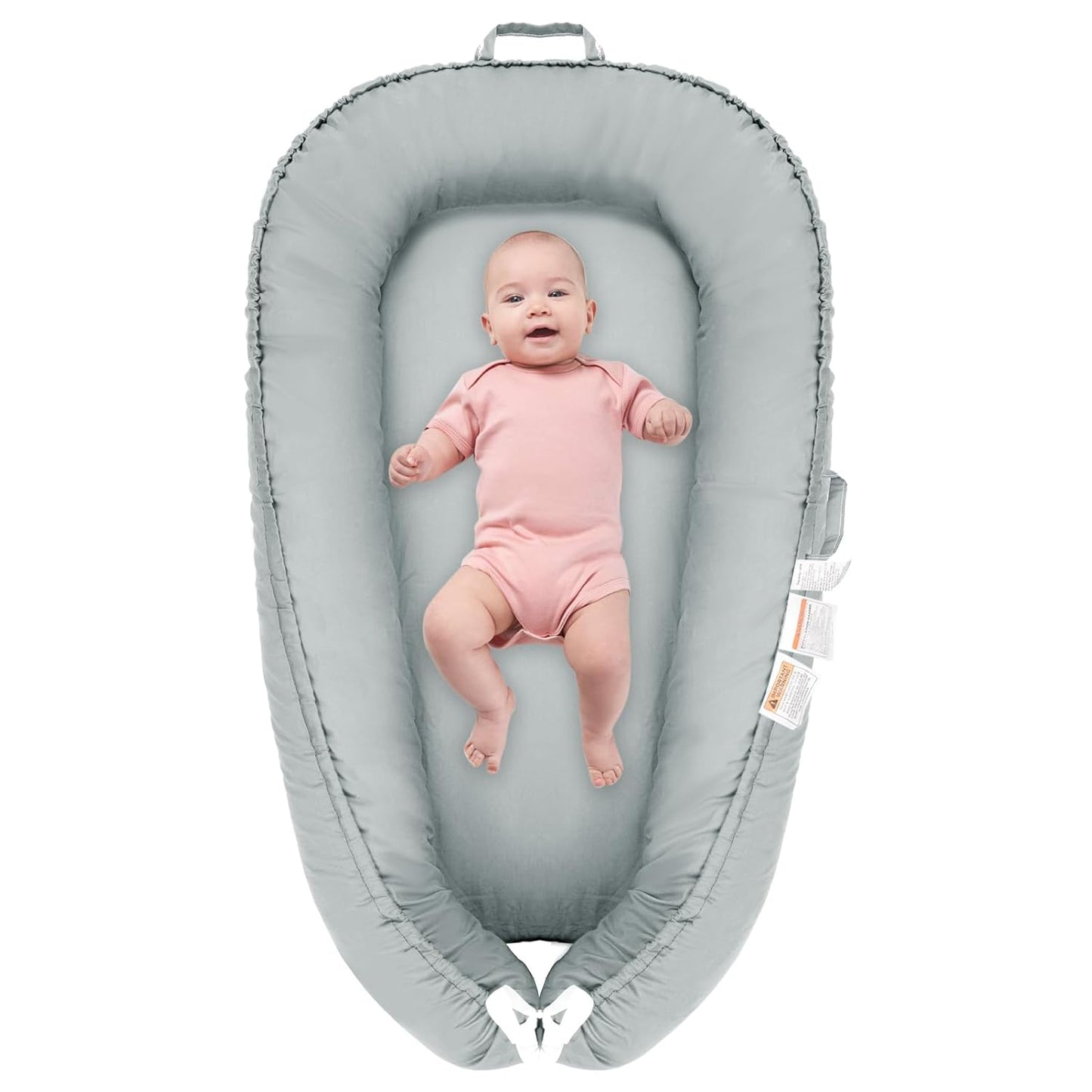 Soft Cotton Baby Lounger - Cozy & Portable Nest