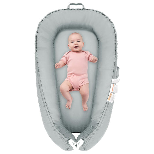 Soft Cotton Baby Lounger - Cozy & Portable Nest