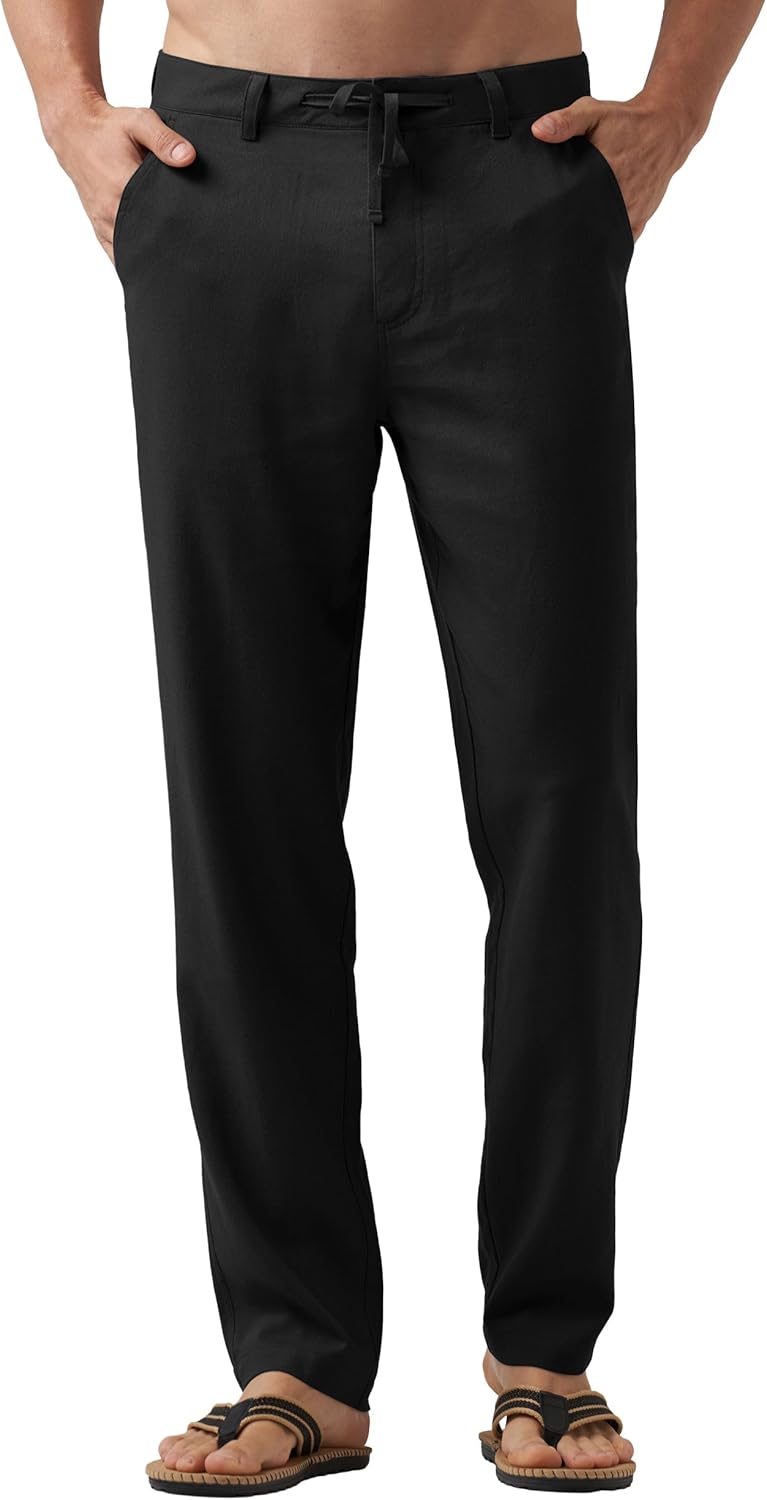 Willit Men's Linen Pants for Casual Summer Comfort and Style