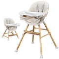 Convertible Wooden Baby High Chair - Easy Clean!