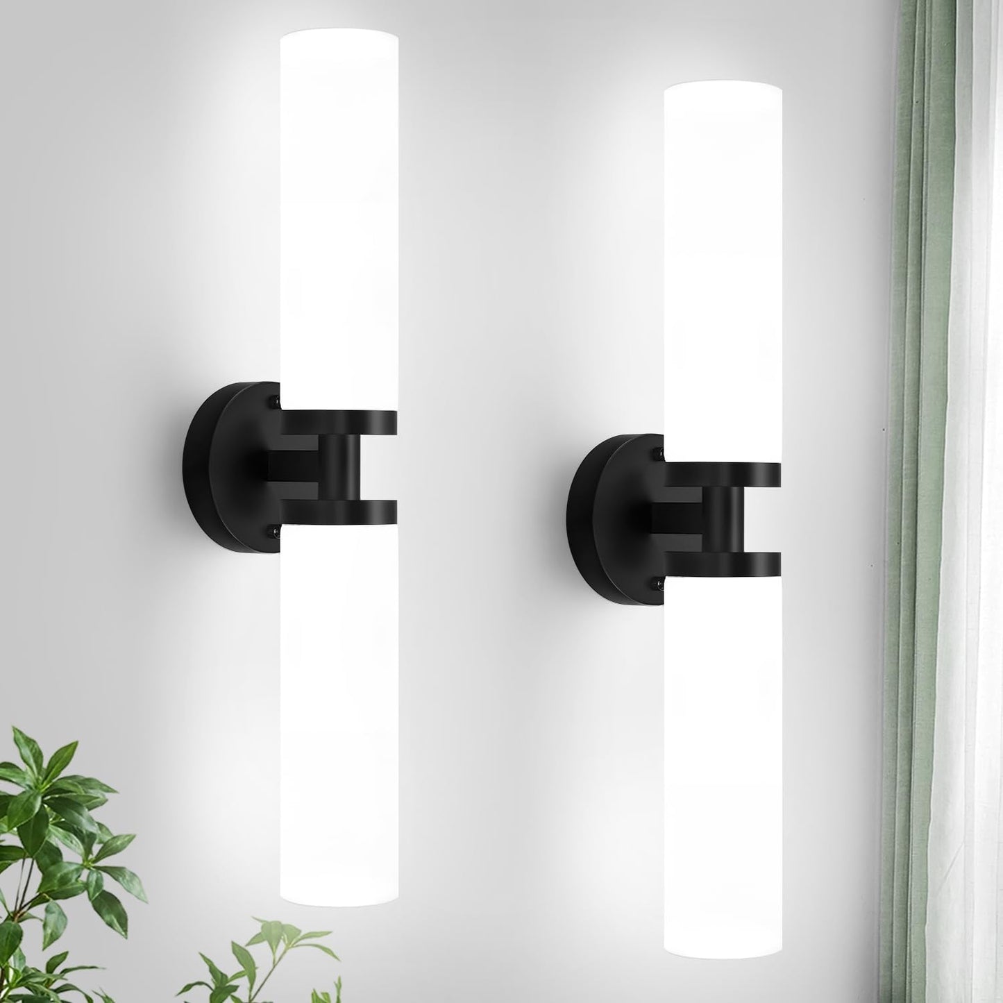 Modern Matte Black Wall Sconces Set of Two for Any Room