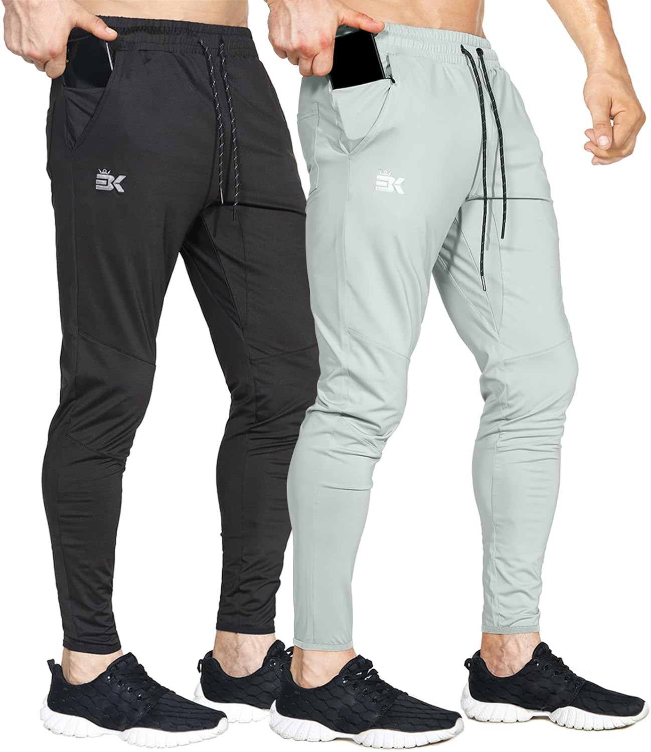 BROKIG Mens Lightweight Gym Jogger Pants for Active Lifestyle