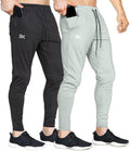 Men's Lightweight Gym Jogger Pants - Slim Tapered Workout Sweatpants