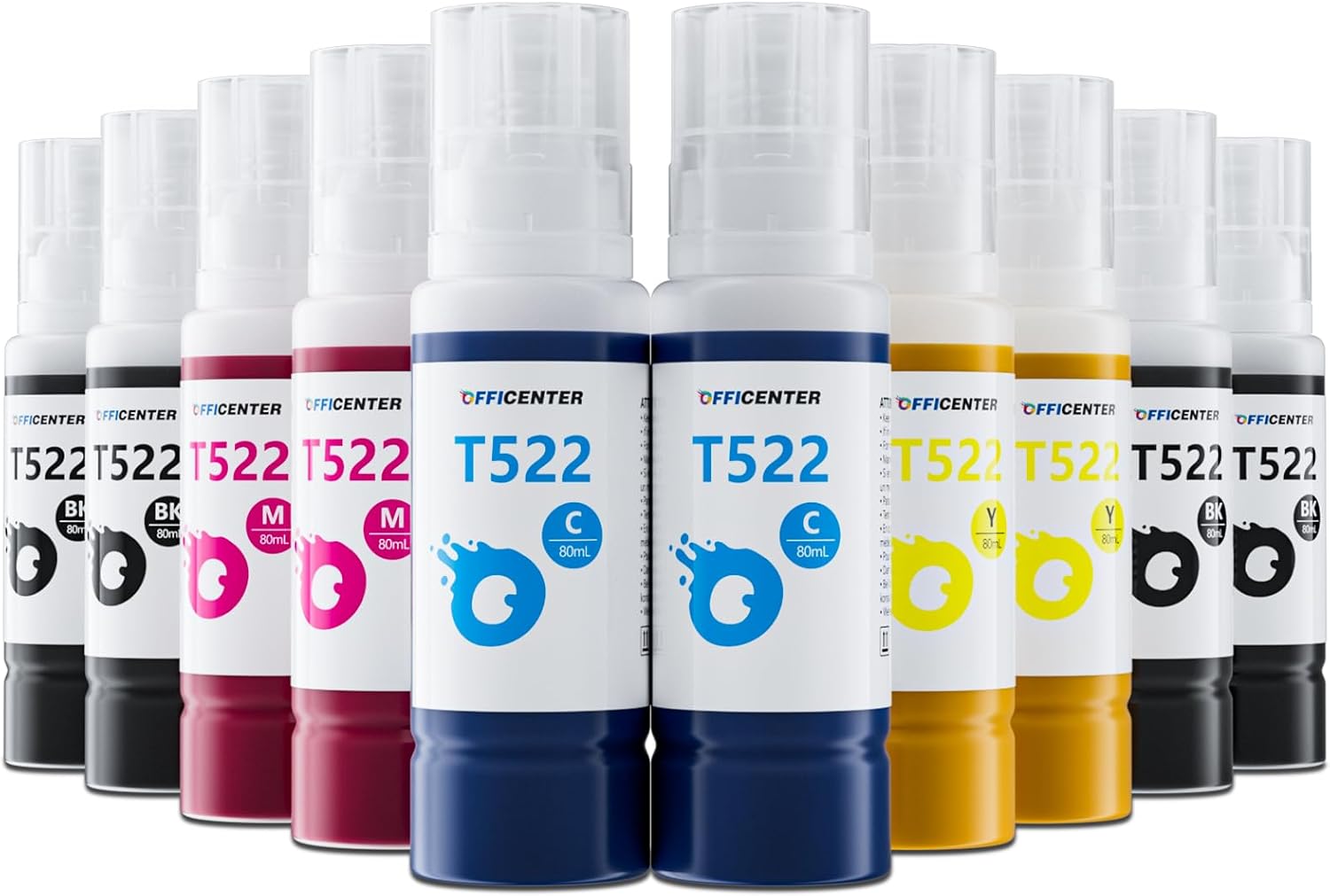 10 Bottles 522 Ink Refill for Ecotank ET-2800 and More