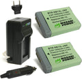Wasabi Power NB-13L Battery (2-Pack) and Charger - Travel Ready Power