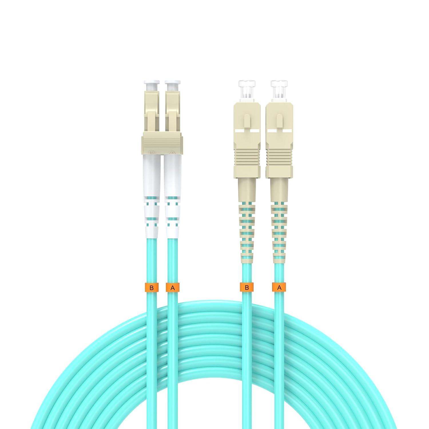 Fiber Patch Cable 196ft LC/UPC to SC/UPC OM3 for 10Gb Networks
