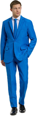 Offstream Men's Party Costume 2 Piece Solid Blue Suit - Stand Out in