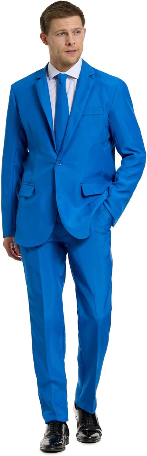 Offstream Men's Party Costume - Stylish 2 Piece Blue Suit