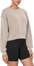 ODODOS Modal Soft Cropped Sweatshirt - Soft, Comfortable Everyday Top