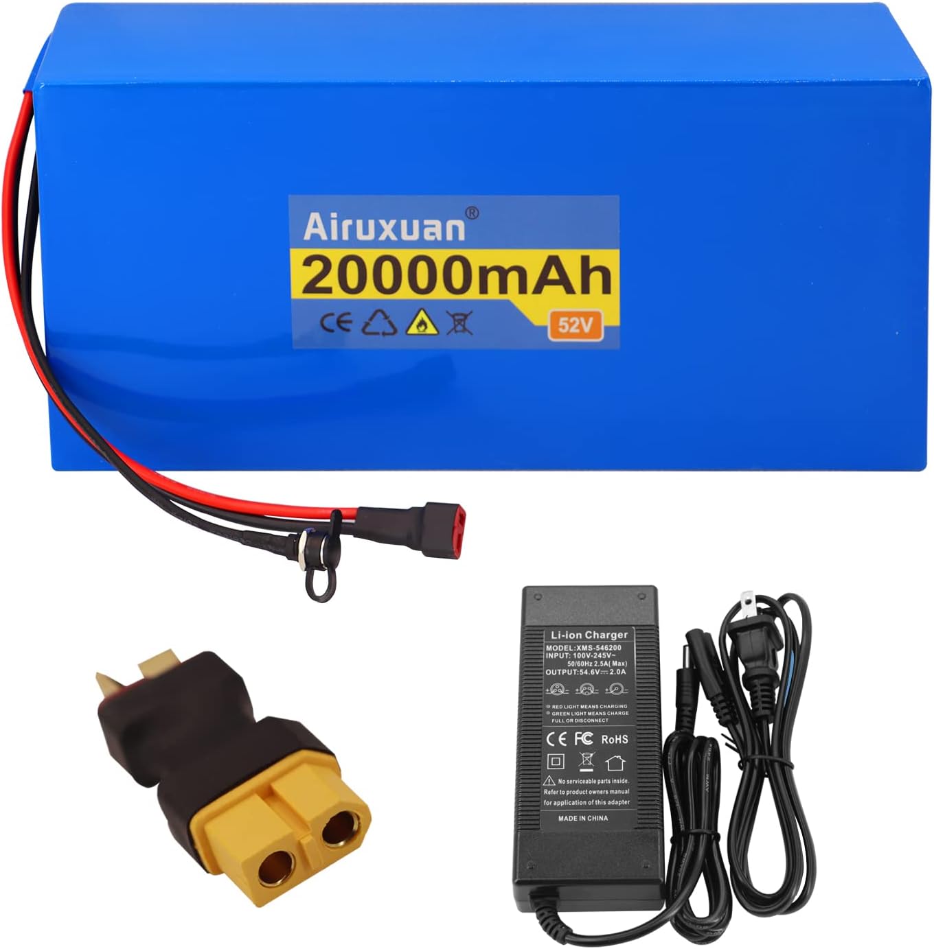 52V Ebike Battery 20Ah Lithium Battery for Electric Bicycles