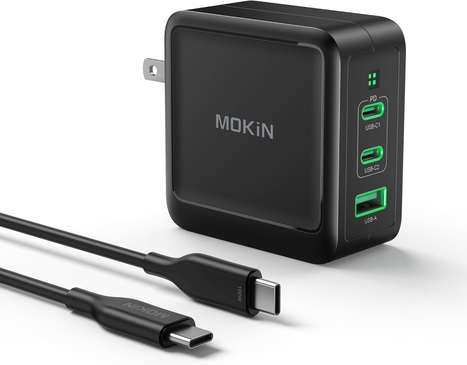 100W USB C Charger with GaN+ Technology for Fast Charging