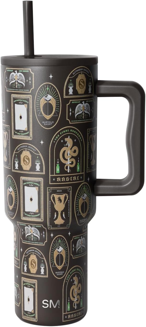 Harry Potter 40 oz Tumbler with Handle and Straw Lid for Travel