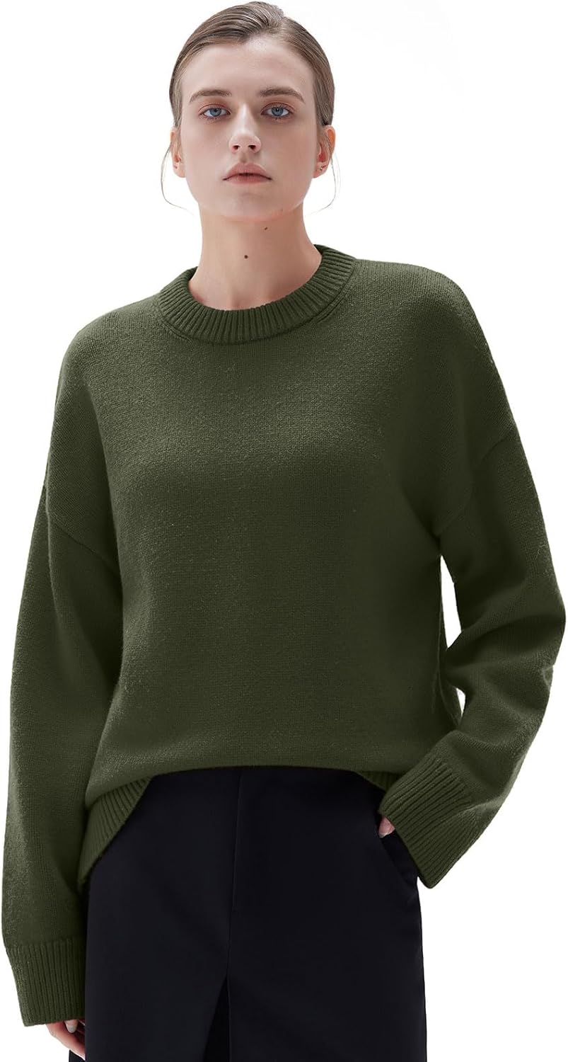 Cashmere Oversized Long Sleeve Pullover Sweater for Women