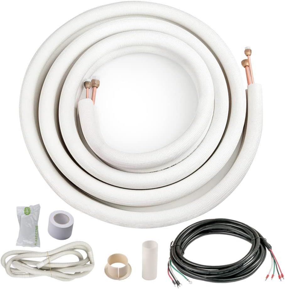 ICOOL 16 Ft. Twin Copper Line Set for HVAC & Heating
