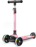 Besrey Kick Scooter for Kids Ages 3-10 with LED Light Wheels