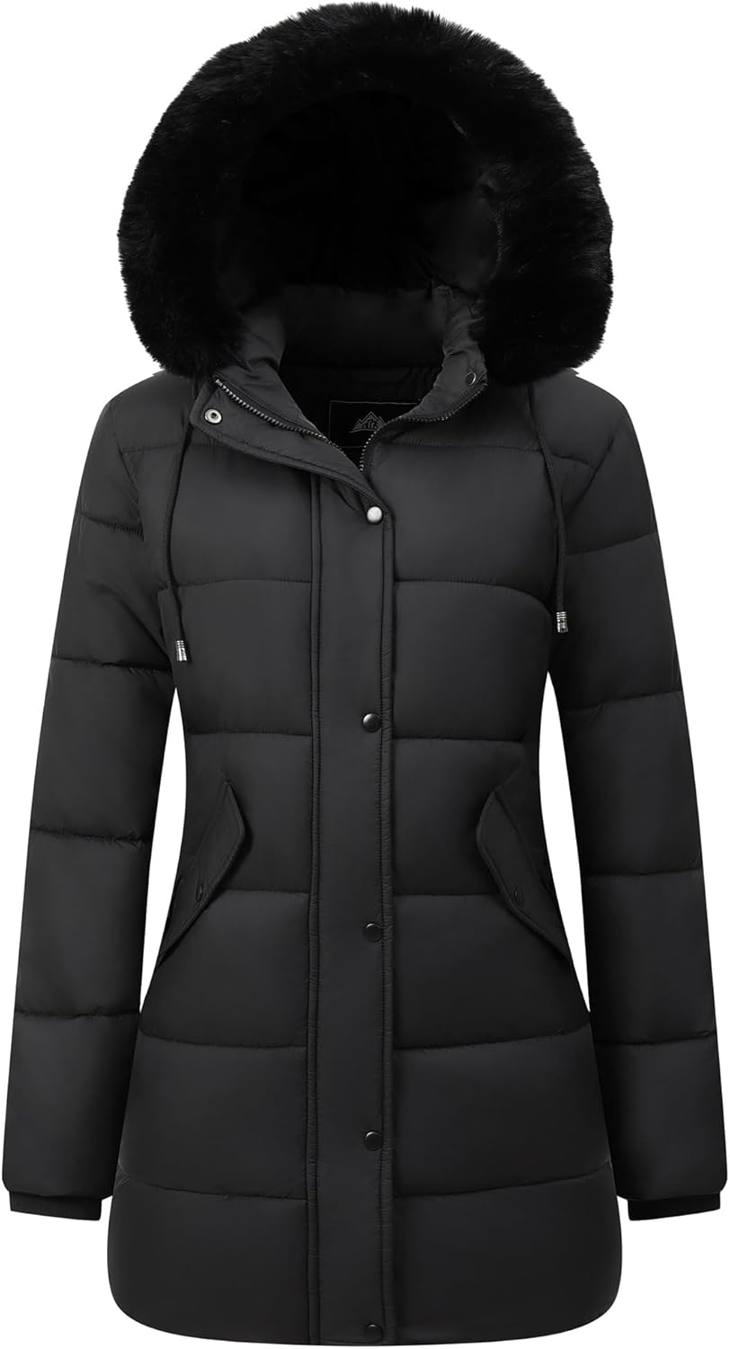 GOLDLADIES Women's Winter Coat Long Waterproof Parka for Cold Weather