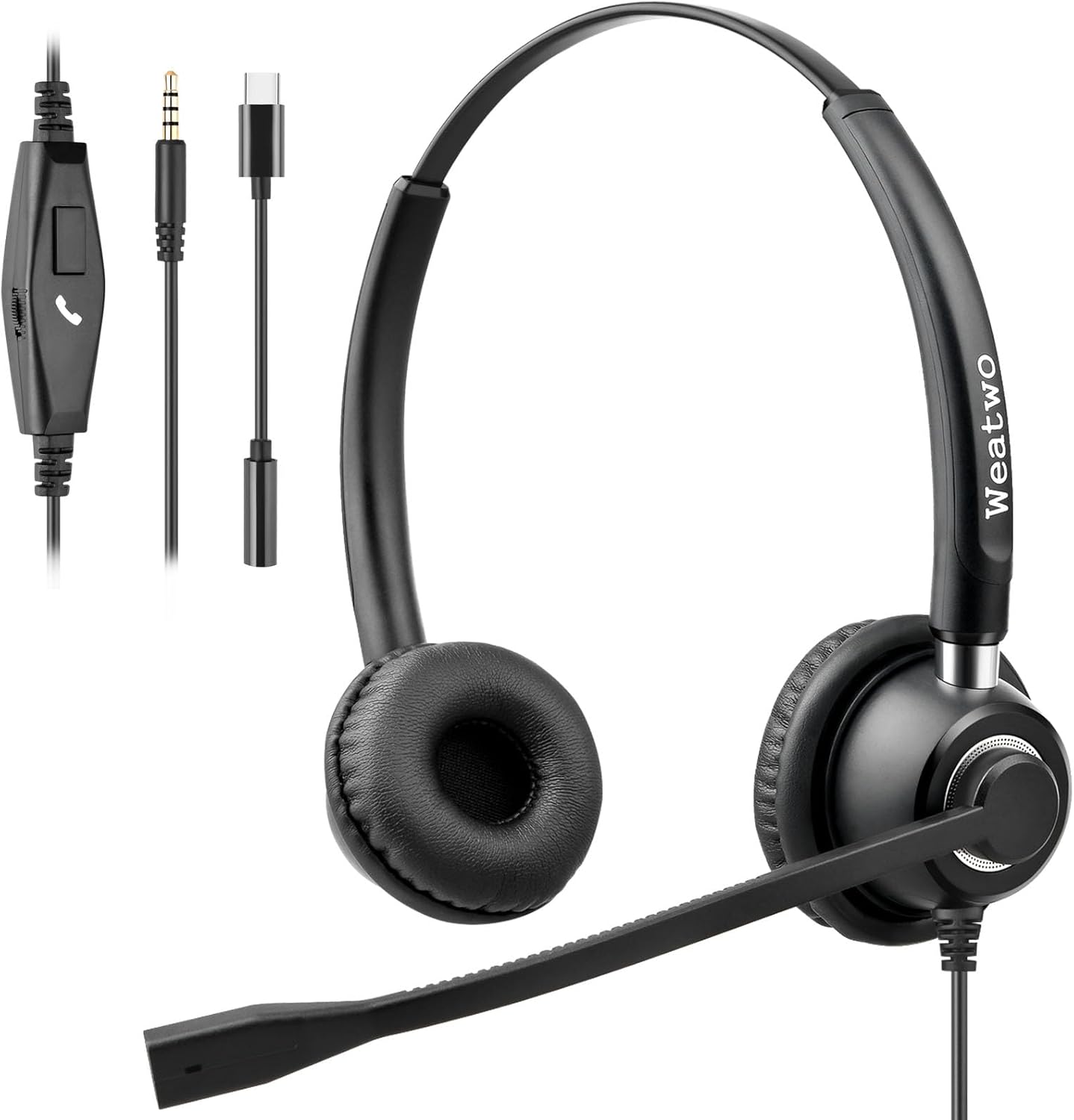 Wired 3.5mm Computer Headset with Noise Cancelling Mic