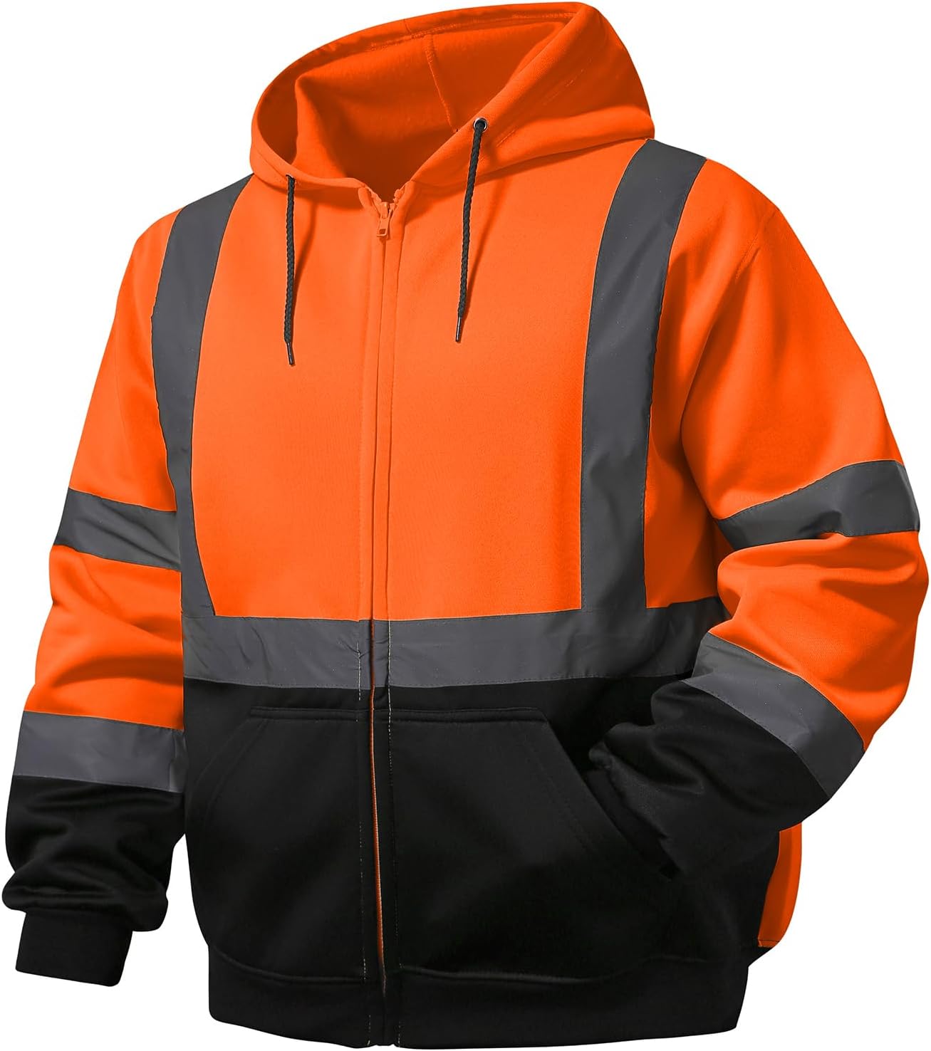 Hi Vis Work Safety Hoodies for Men - Reflective Construction Gear