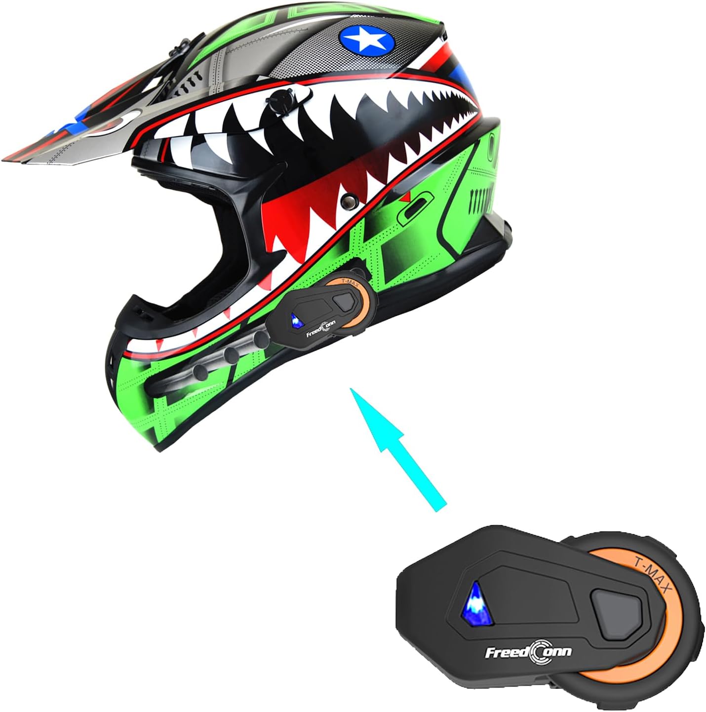 1Storm Adult Motocross Helmet for BMX MX ATV Dirt Bike Racing