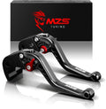 MZS Black Motorcycle Brake Clutch Levers Short Adjustable CNC