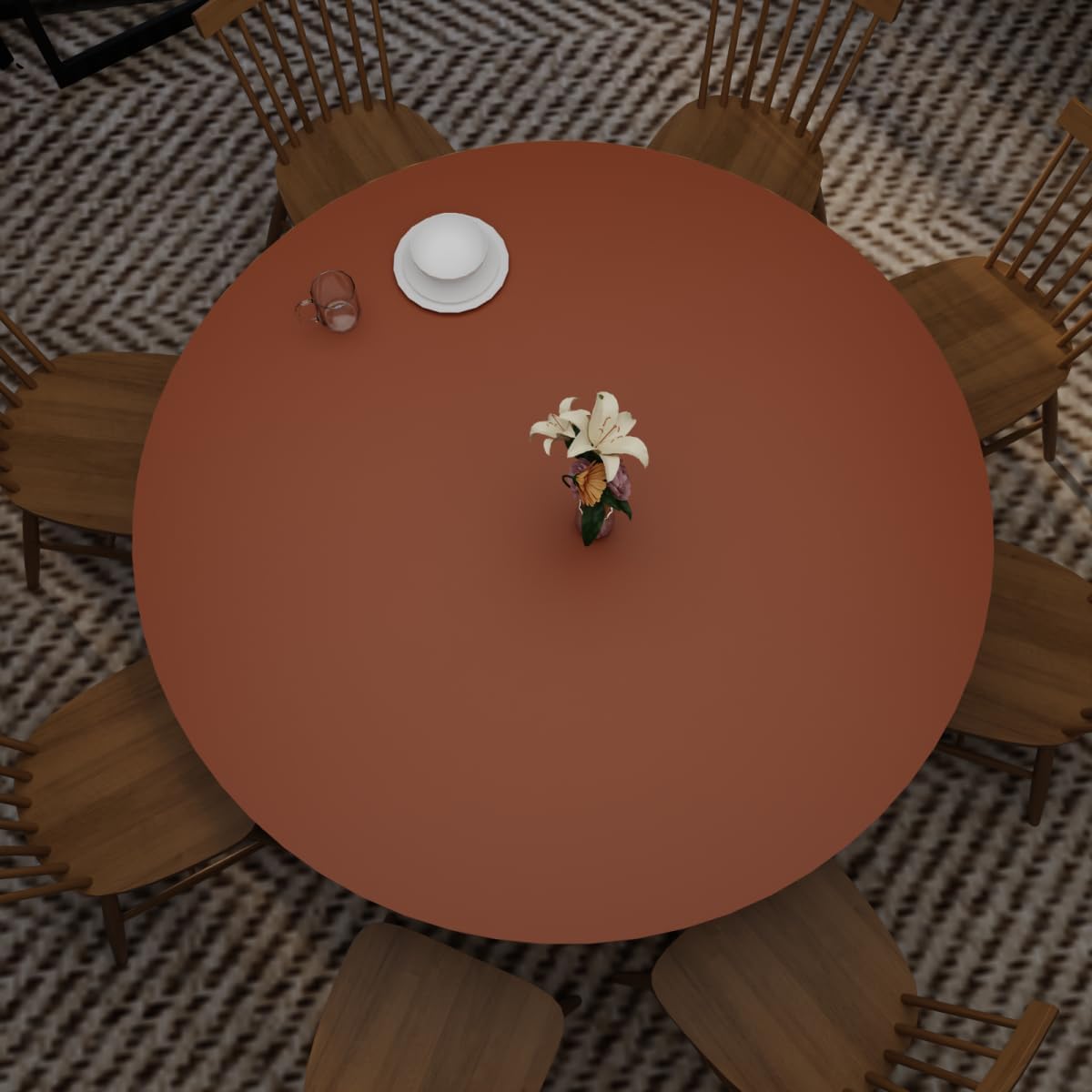 Round Table Pad 1.8mm Thick 40 Inch Leather Table Cover