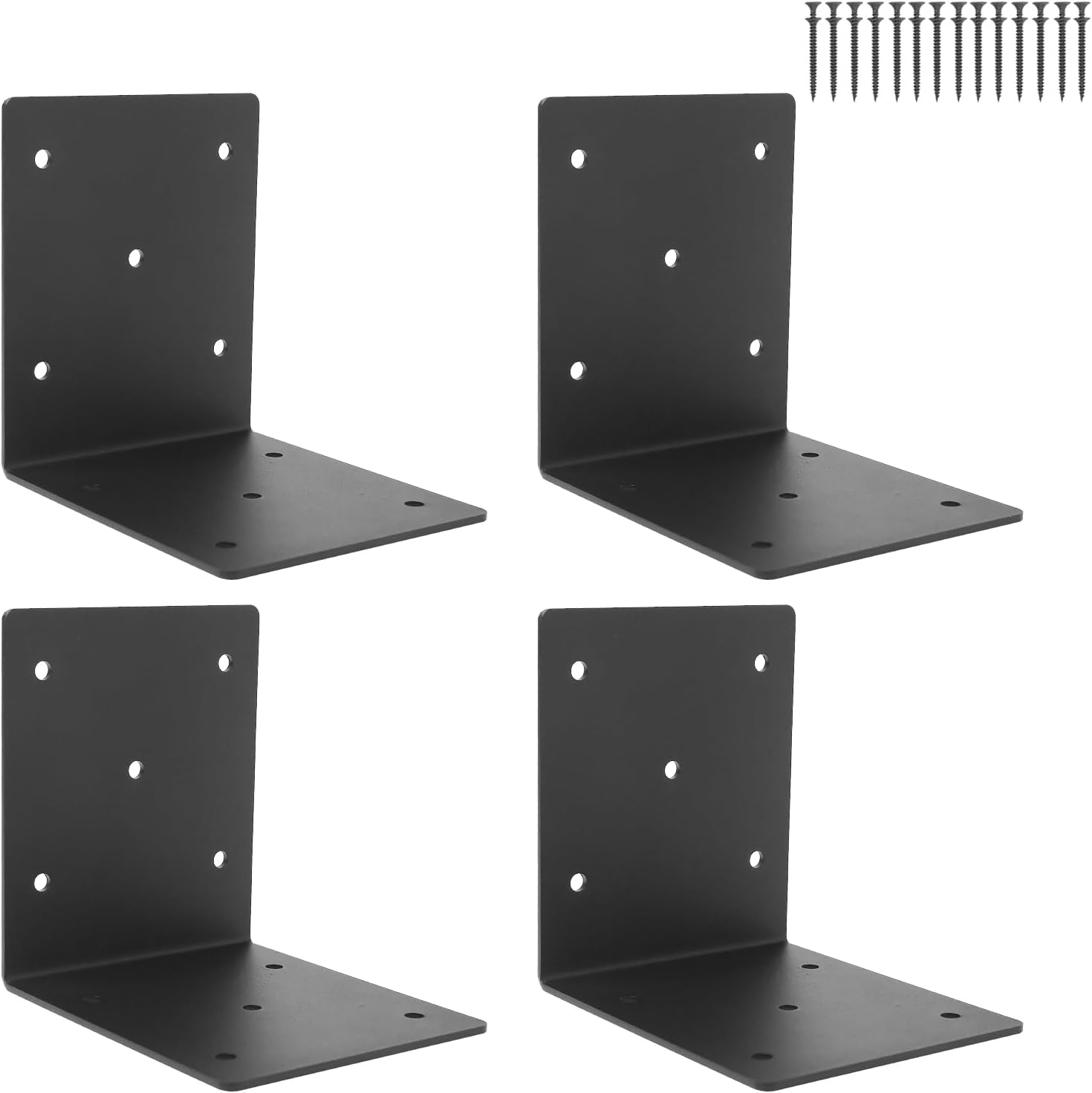 4 PCS Heavy Duty Steel Corner Brackets for DIY Projects