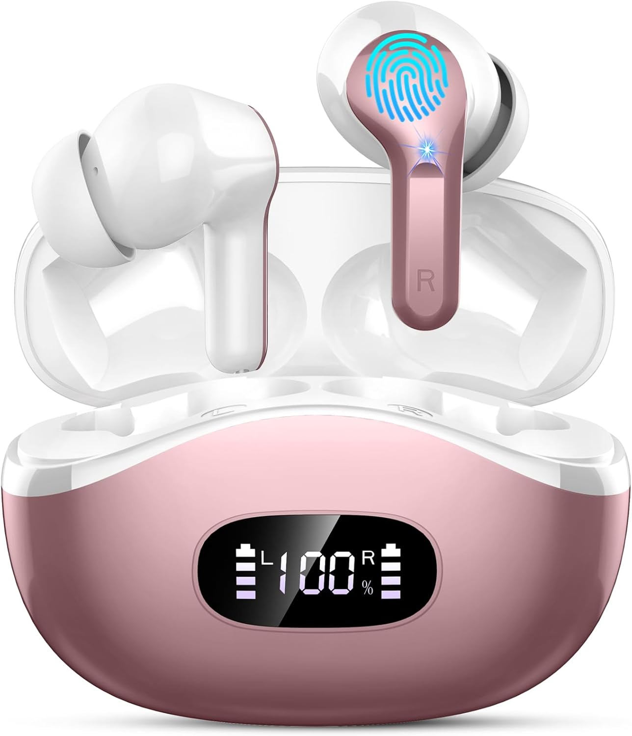 Wireless Earbuds Bluetooth Headphones with Deep Bass and ENC Mic
