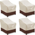 Vailge Patio Chair Covers 4 Pack Medium - Heavy Duty Waterproof