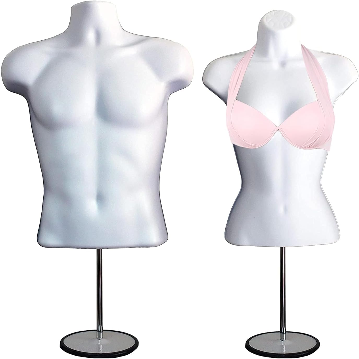 DisplayTown Male and Female Mannequin Torso for Clothing Display