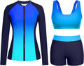 Long Sleeve Swimsuit for Women - 3-Piece Rash Guard Set