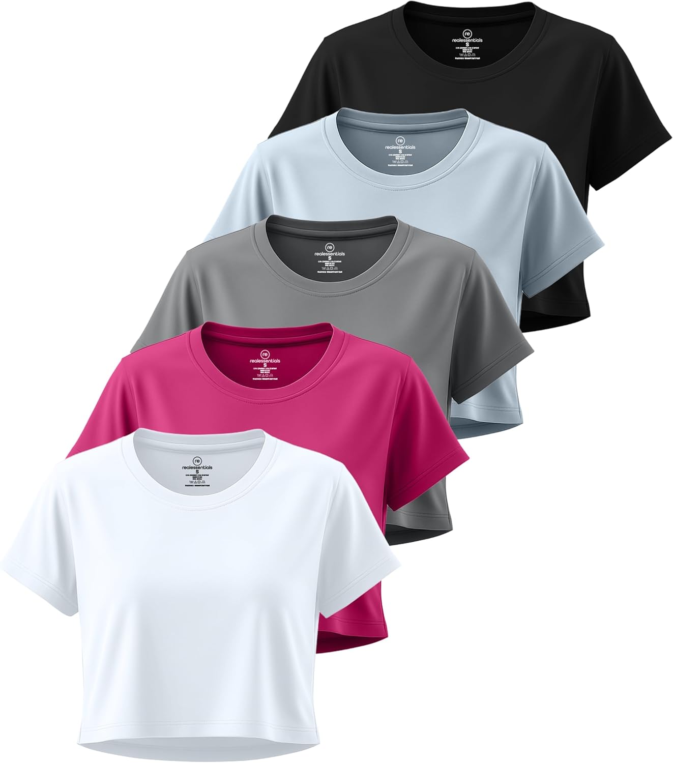 Real Essentials Women's Dry Fit Crop Top: Perfect for Workouts
