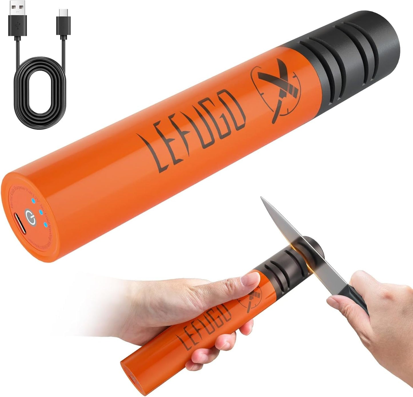 Electric Knife Sharpener with 3 Speed Settings for Precision