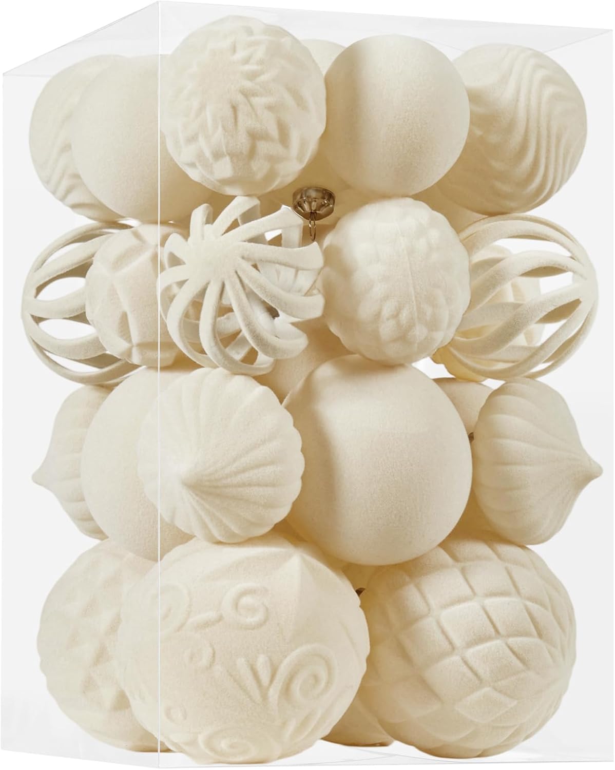 30pcs Velvet Christmas Ball Ornaments for Festive Decor
