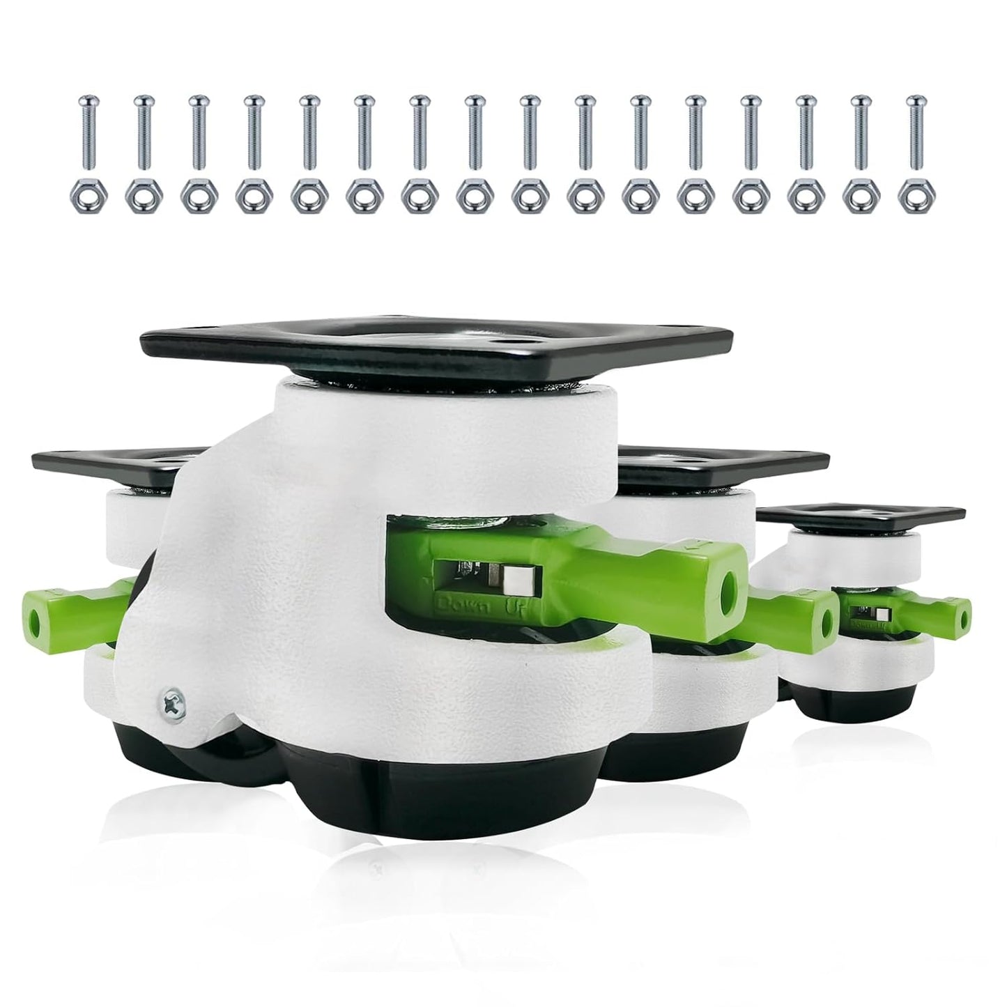 Adjustable Heavy Duty Casters with Ratchet Handle for Versatility