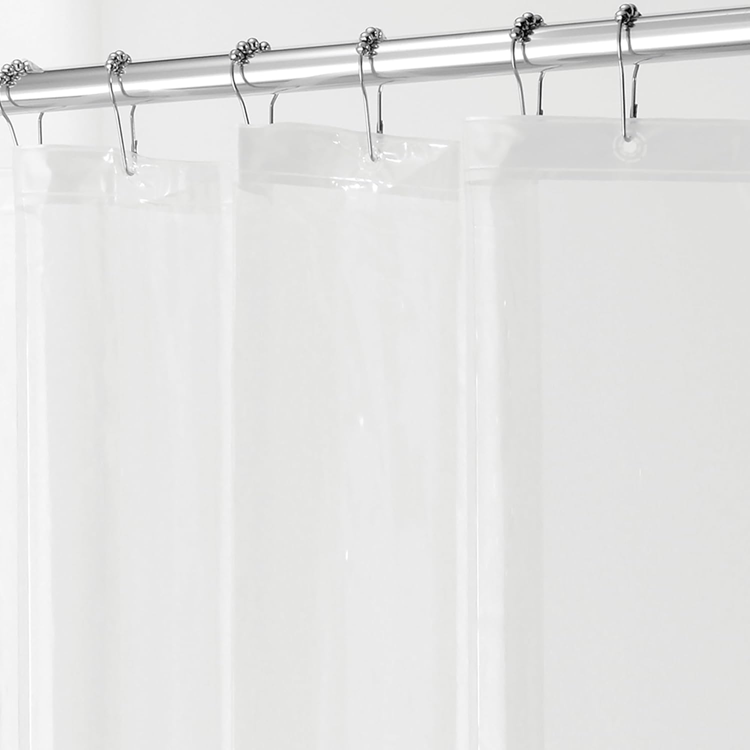 InterDesign Waterproof Shower Curtain Liner, 72x72 Clear