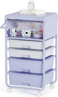 Utility Rolling Storage Drawer Craft Cart Organizers - Lavender Purple
