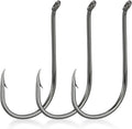 Octopus Fishing Hooks 100 Pack - Offset Live Bait Hooks for Salt