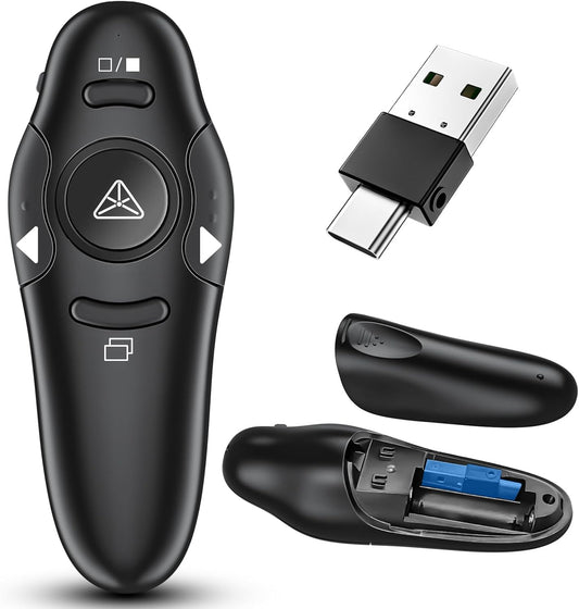 Wireless USB-C Presenter with Laser Pointer