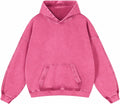 Men's Oversized Acid Wash Hoodie - Vintage Cotton Pullover