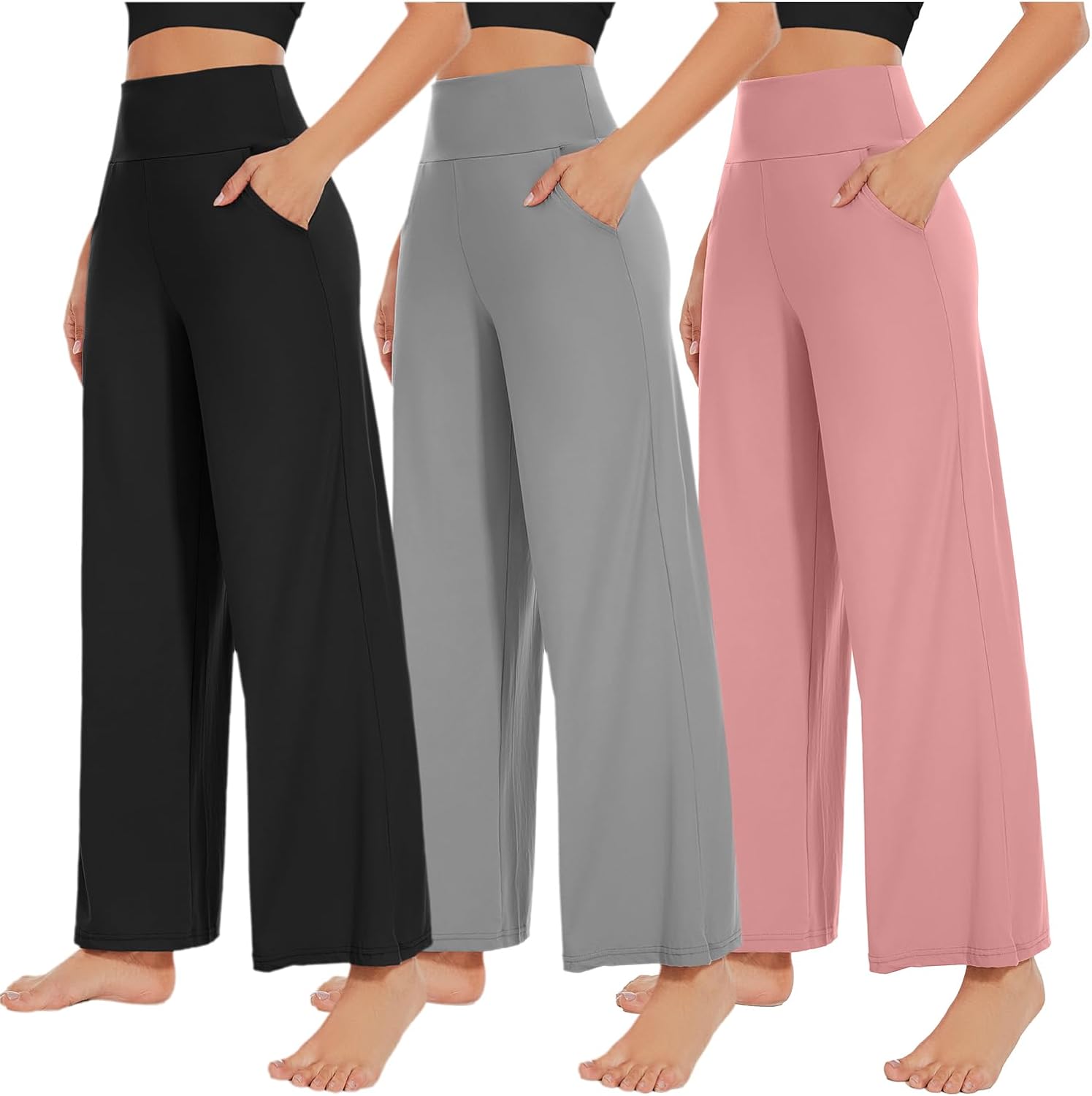 Wide Leg Pants for Women with Pockets - Casual Comfort