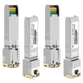 10GBASE-T SFP+ RJ45 Copper Transceiver Module 4 Pack - 30m Cat6a/7