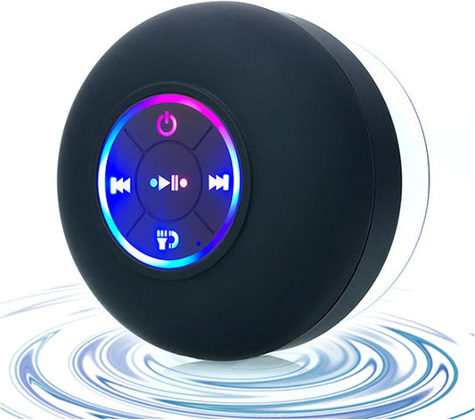 Portable Waterproof Bluetooth Speaker with LED