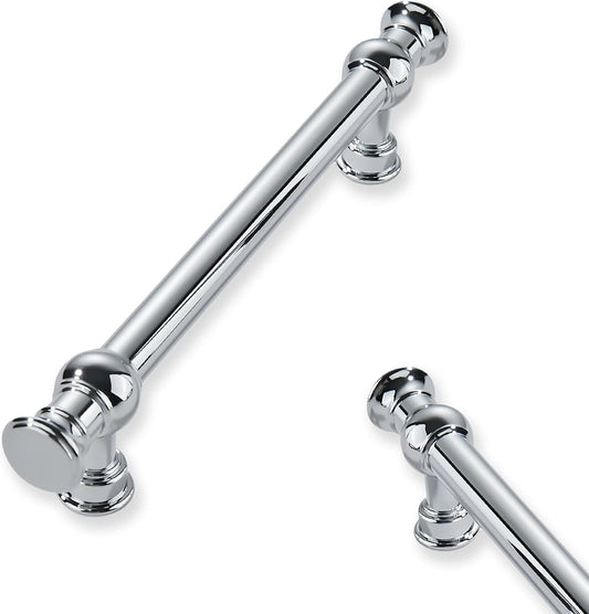 10-Pack 3-3/4in Polished Chrome Cabinet Pulls for Kitchen