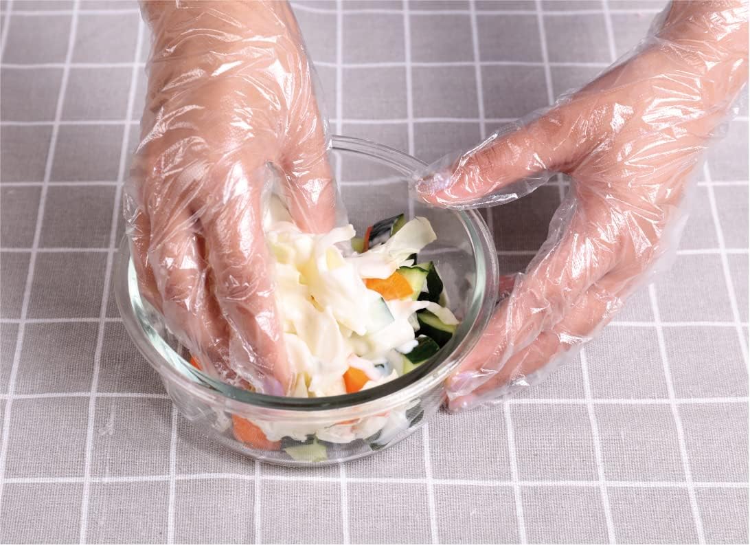 1000 Disposable Food Prep Gloves - One Size Fits Most