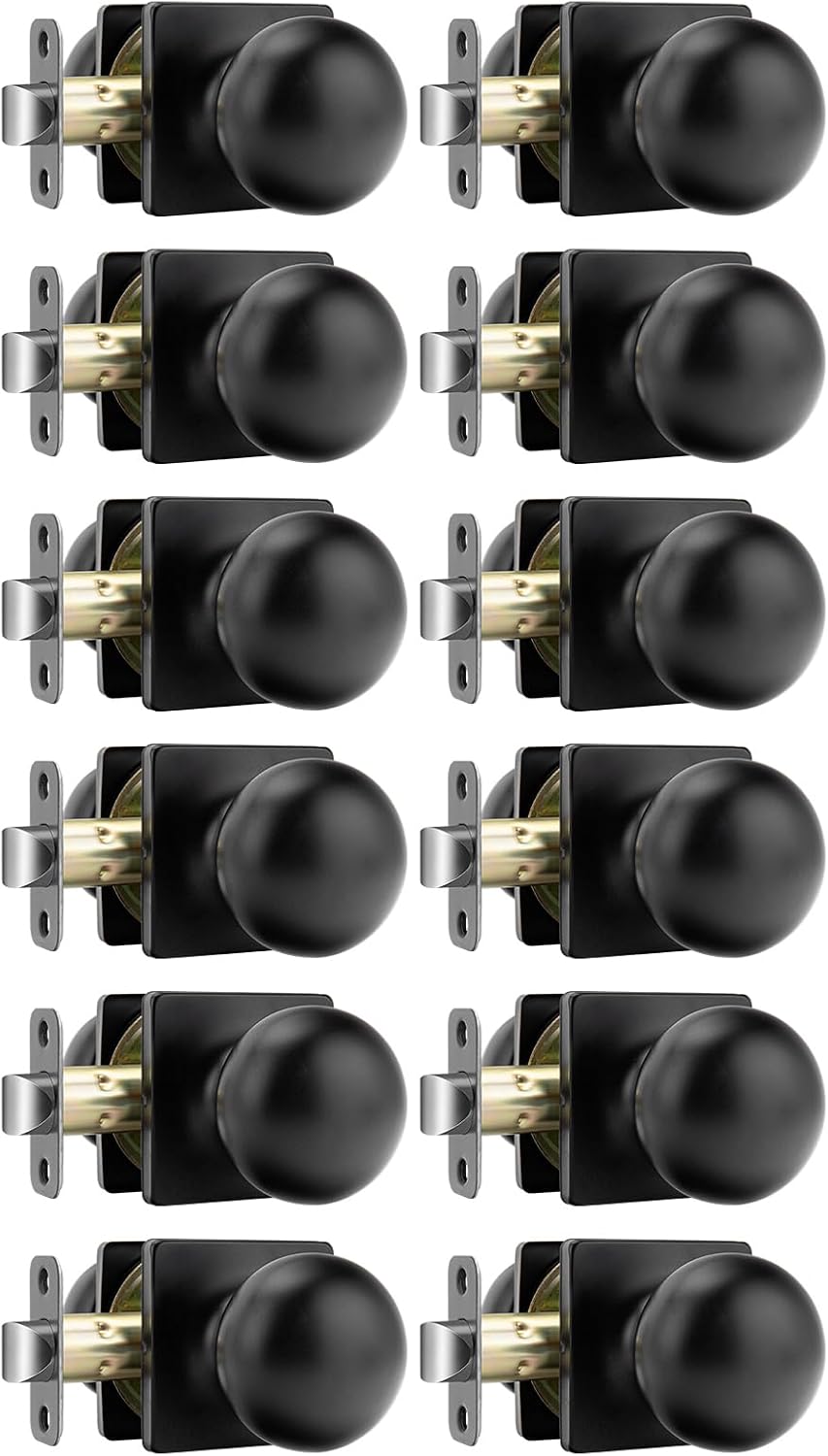 Elegant Matte Black Passage Door Knobs for Modern Homes