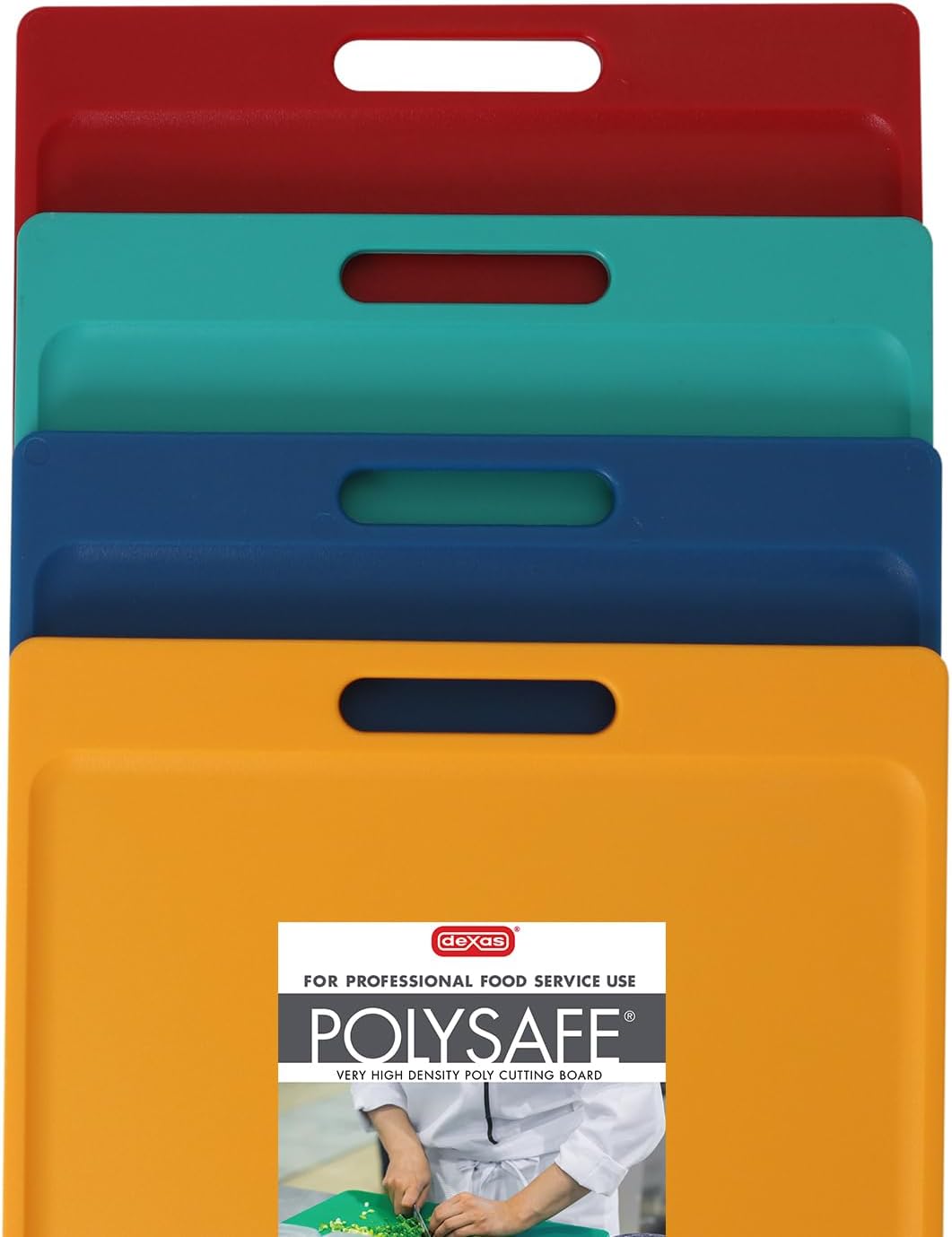 Dexas 4-Pack NSF Certified Polysafe Cutting Boards for Kitchen