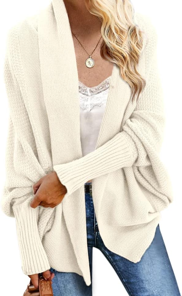Imily Bela Women's Kimono Batwing Oversized Wrap Cardigan Sweater