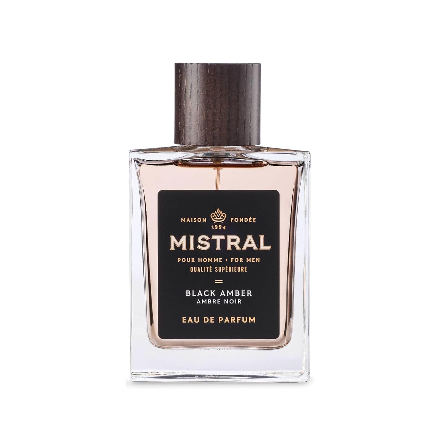 Mistral Black Amber Cologne for Men - Warm & Woody Scent