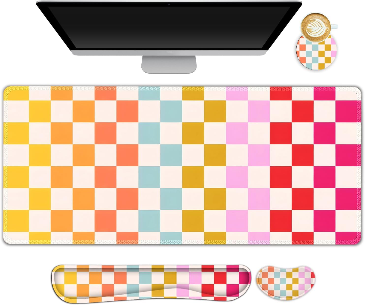 Ultimate Gaming Setup: Ergonomic 4-in-1 Mouse Pad Set