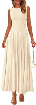 Womens Summer Aline Maxi Dress 2025 - Flowy Stretch Tank